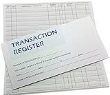 50 Page Checkbook Registers Standard Check Register Bank Transaction Register with 2025 2026 2027 Calendars, Set of 25