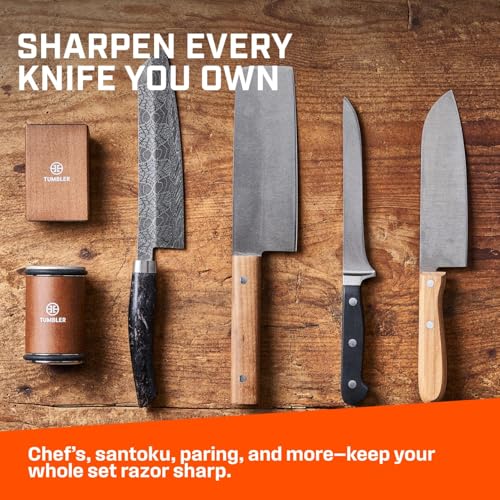 Image of Tumbler Rolling Knife Sharpener Starter Set - Knife Sharpening Made Easy - Complete Gift Set