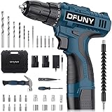 Cordless Drill Screwdriver Hammer Set with 2 Batteries, 16.8V 30Nm Electric Drill Screwdriver Set 38Pcs (2x1500mAh Batteries, 2 Speed, 18+1 Clutch, 3/8' Keyless Chuck, Built-in LED) for DIY Project