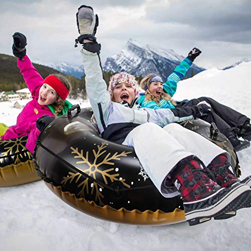image for GP TOYS Winter Snow Tube - Inflatable Sled for Kids and Adults, Large 