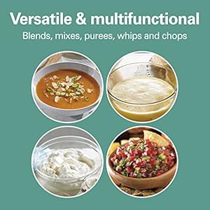 Hamilton Beach 4-in-1 Electric Immersion Hand Blender with Handheld Blending Stick, Whisk + 3-Cup Food & Vegetable Chopper Bowl, 2-Speeds, 225 Watts, Silver and Stainless Steel (59765) Hamilton Beach 4 in 1 Electric Immersion Hand Blender with Handheld Blending Stick Whisk 3 Cup Food Vegetable Chopper Bowl 2 Speeds 225 Watts Silver and Stainless Steel 59765