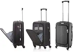 Mala de Viagem ABS para 44L - alça de mão e rodas 360 graus compartimento para notebook Easy Travel