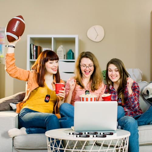 Yinkin 48 Pcs Football Gifts Bulk Include 24 Keychains and 24 Dogtag Necklaces with Sports Inspirational Encouraging Quotes for Students Teams Players Team Favors4