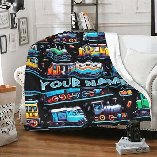 CaomeiWu Manta de tren personalizada, 60 x 50 pulgadas, manta de franela con temática de trenes, manta suave para siesta para niños, niñas, mujeres, amantes de los trenes | Ya disponible en tu tienda friki favorita! En mundofriki.es! CaomeiWu Manta de tren personalizada, 60 x 50 pulgadas, manta de franela con temática de trenes, manta suave para siesta para niños, niñas, mujeres, amantes de los trenes | Ya disponible en tu tienda friki favorita! En mundofriki.es!