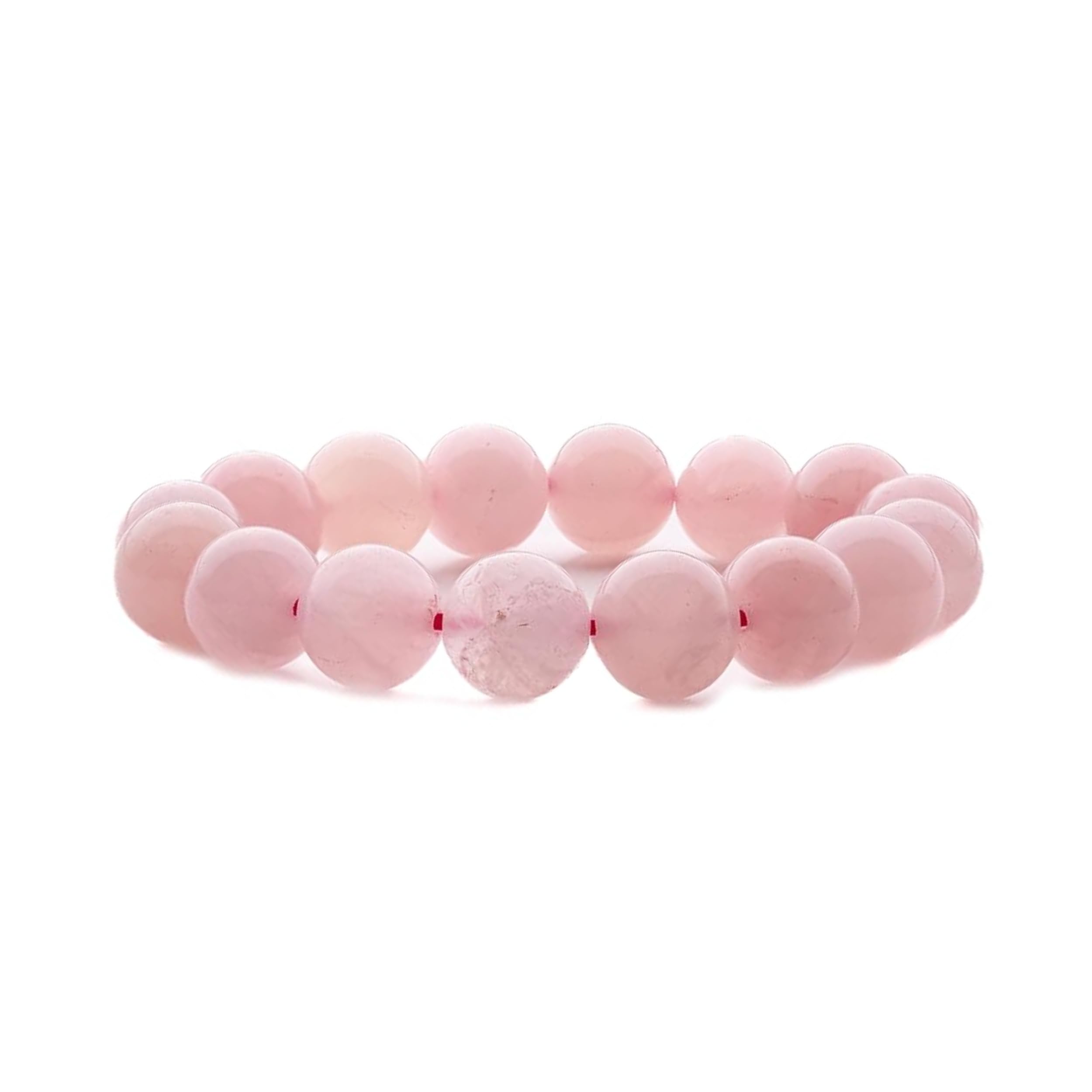 Natural Pink Rose Quartz Bracelet For Love Relationship Marriage Feng Shui Vastu Reiki Healing Crystal For Unisex Adult (Beads Size 12Mm)