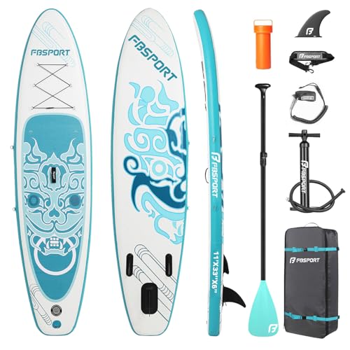 FBSPORT 11' Premium Stand Up Paddle Board, Yoga Board with SUP Accessories & Carry Bag | Wide...