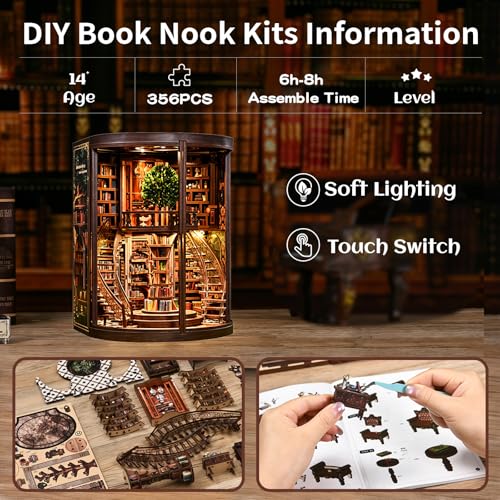 Qwakay Dreamy Bookstore Book Nook Kit thumbnail 2