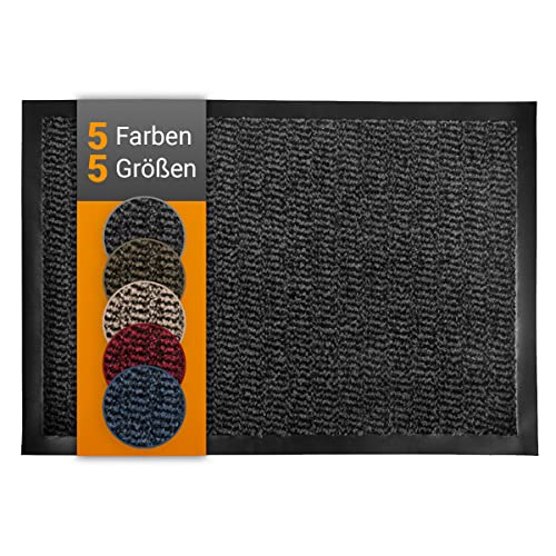 Schmutzfangmatte 40x60 Anthrazit - Fußmatte / Türmatte für...