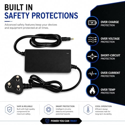 Image of 5V 10A Power Adapter, SMPS, Its Support Electronics Items, Gadgets Power Up to 5Volt 10Amp (Input 220V-50Hz Output 5 Volt 10 Amp) Black.