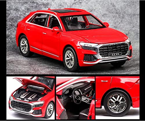 Image of DEUSON ECOM 1:24 Scale Die Cast Metal Toy Car for Kid Model Q8 Light Sound Pullback,Multi