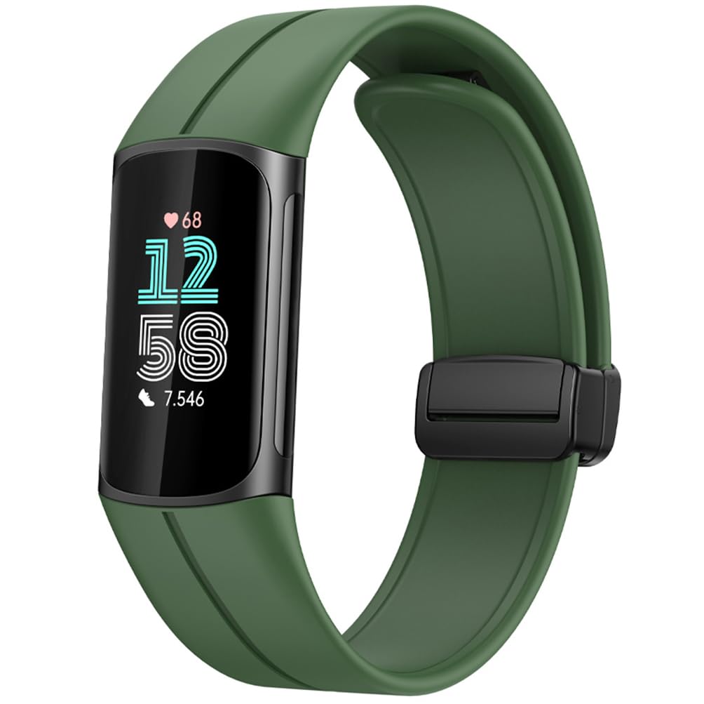 Miimall Magnetic Strap for Fitbit Charge 6 /Fitbit Charge 5 Strap