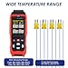 Thermocouple Thermometer Temperature Data Logger 4-Channel K/J/T Type Thermometer with 5000 Groups Data Logging and USB Export, -328~2501℉ Range HVAC Thermocouple Meter with Alarm & ADJ Compensation