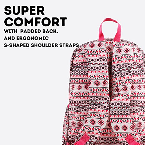 Image of J World Oz Middle School Backpack for Girls & Women. Cute Kids Laptop Bookbag, Skandi Pink