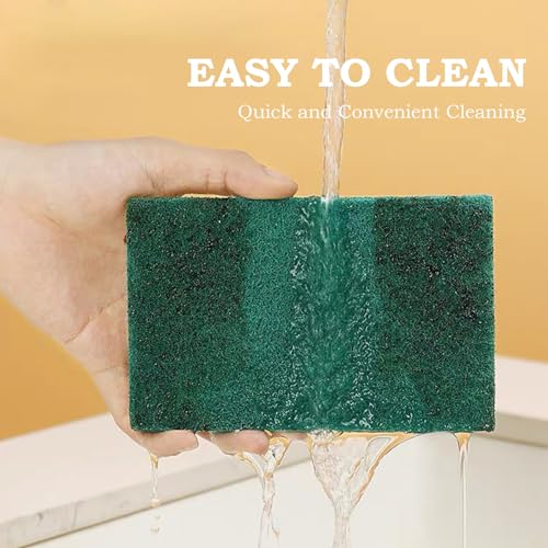 Image of Heavy Duty Scrubbing Pads for Cleaning 6 x 4 x 0.31inch Dish Scrubber Pads Reusable Household Green Scrubbing Pads,Scotch Brite Pads, for Dishes, Kitchen Scrubbers & Metal Grills (10Pcs)