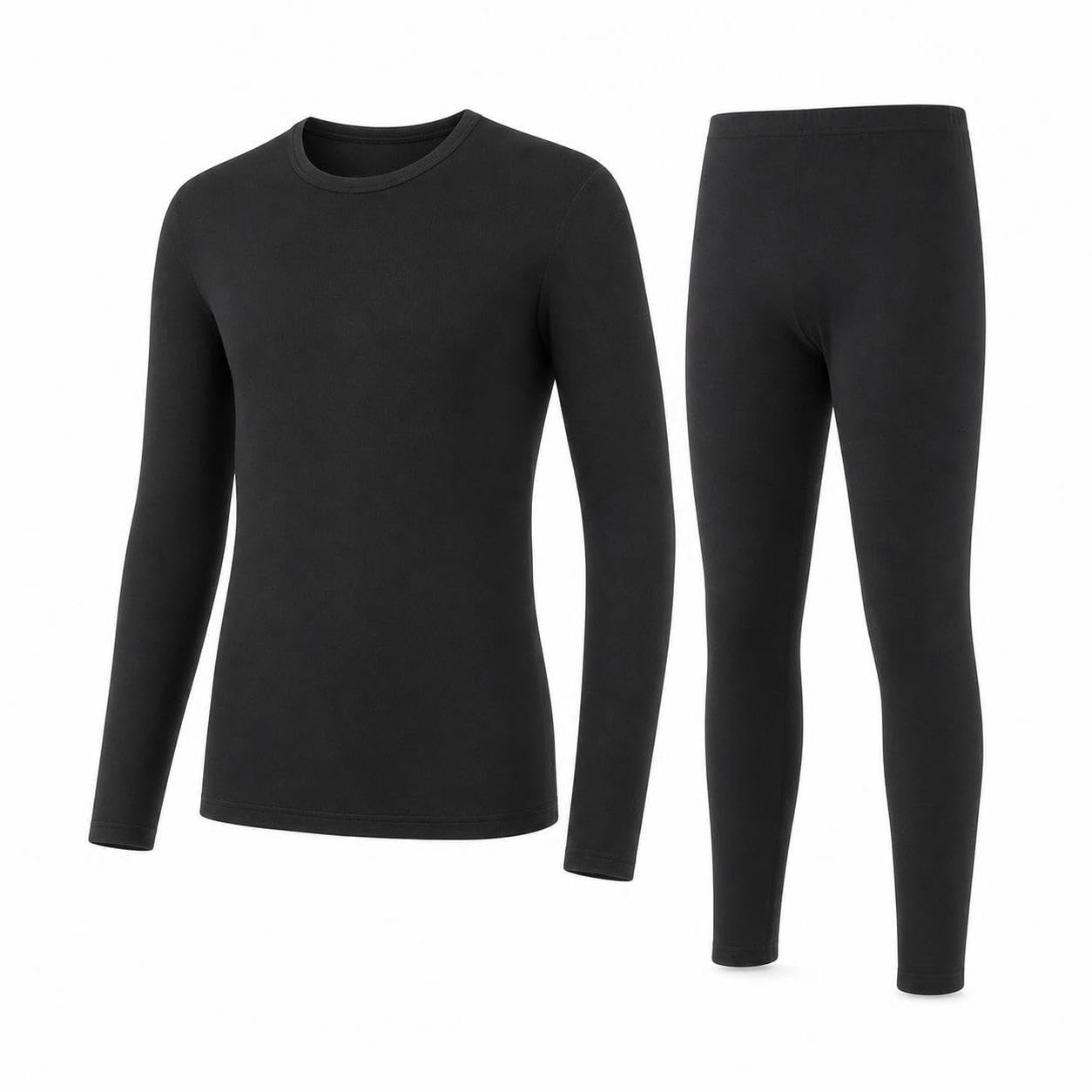 Ropa Interior Térmica Hombre Sin, Tejido modal, antipilling - cuello redondo | larga larga | algodón, antibacteriano 10A, para Esquí