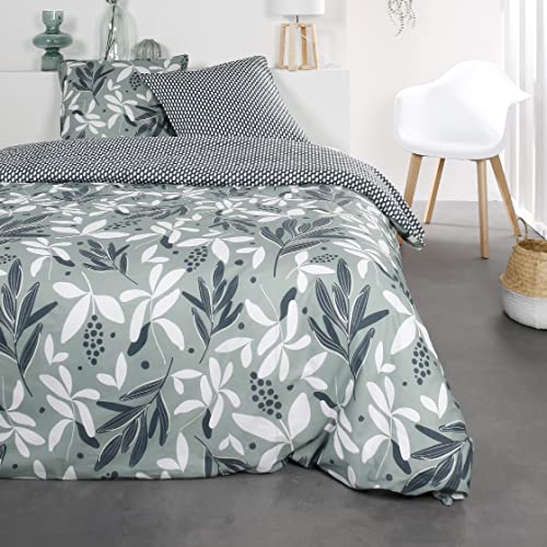 Today Parure de lit 2 Personnes 220x240 Coton Imprime Sunshine 7.7, Bleu