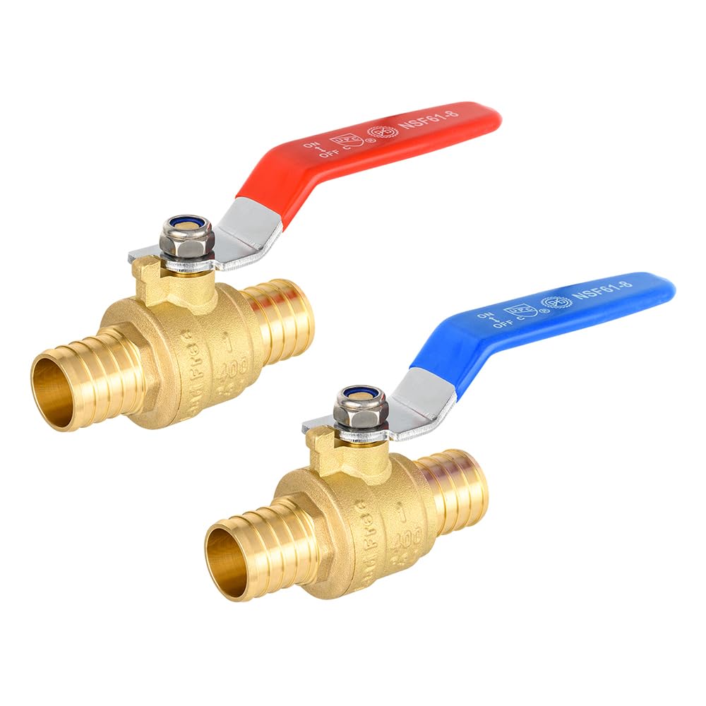 Amazon.com: (Pack of 2) EFIELD 1-Inch Pex Crimp Brass Full Port