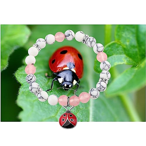 Image of BAUNA Ladybug Bracelet Good Luck Gift for Ladybug Fan Always Remember You Are Stronger