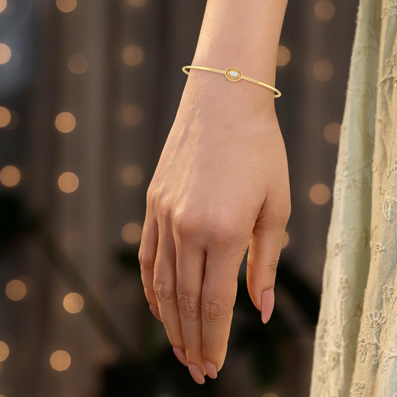 Image of KISNA 14KT|18KT BIS Hallmark Pure Gold bracelets For Women Size -2.4 anna