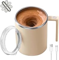 Vista 10 de Taza de café autoagitable, apta para café, leche, cacao y otras bebidas, botella aislada (temperatura negra, 12 onzas)