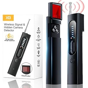 OJUCYN Hidden Camera Detectors, Hidden GPS Tracker RF Signal Detector, Hidden Bug Sweeper and Anti Spy Camera Finder, Finder for Home, Office, Car, Hotel, Travel Portable Detector (Medium)