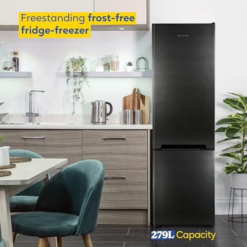 Russell Hobbs Fridge Freezer Freestanding Frost Free with Reversible Door, Adjustable Thermostat & Feet, 70/30 279L, 180cm High, LED Light, 2 Year Guarantee Dark Steel RH180FFFF551E1DS - Image 5