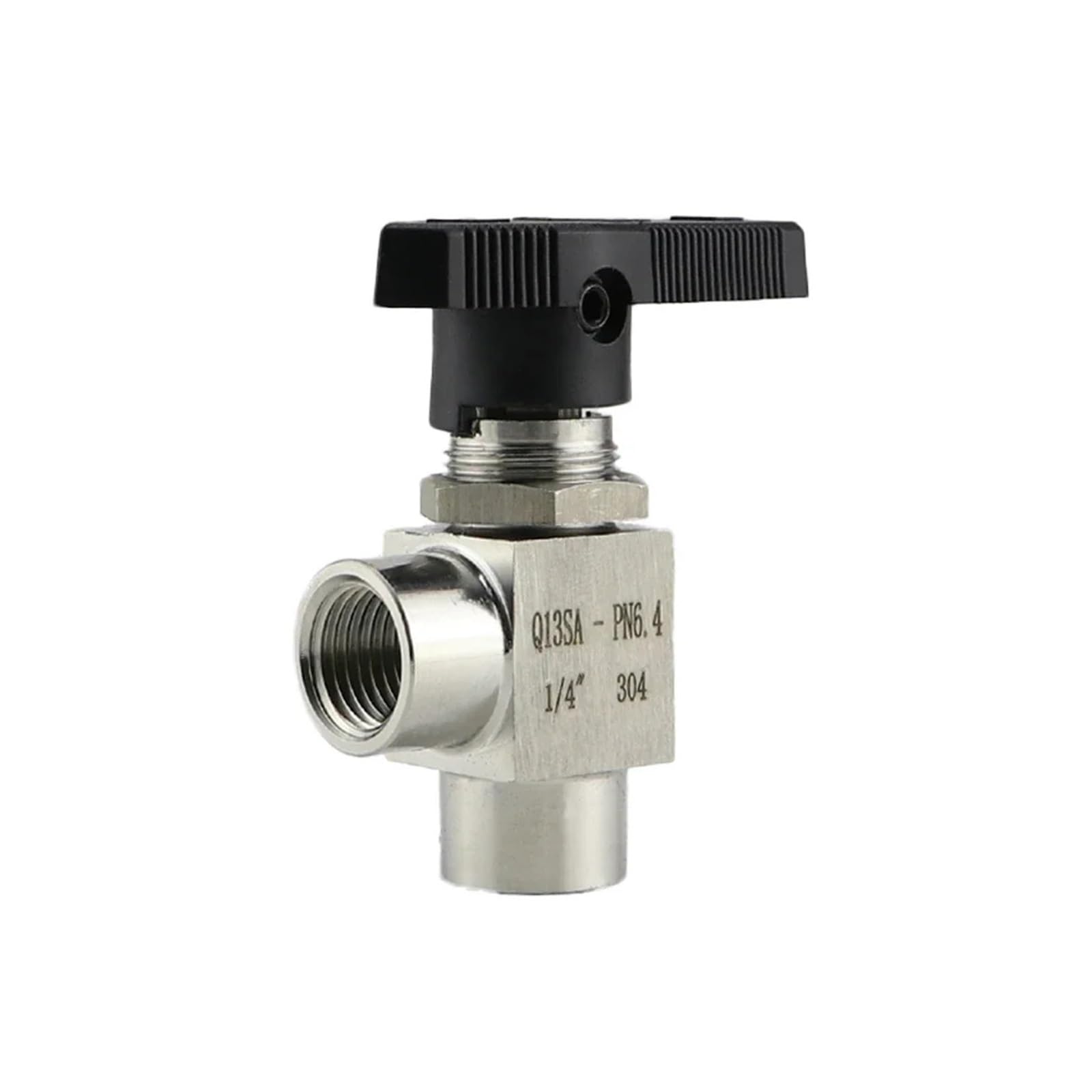 1/8" 1/4" 3/8" 1/2" Female Shut Off Ball Valve 90 Degree Elbow 304 Stainless Panel(3/8",BSPP)