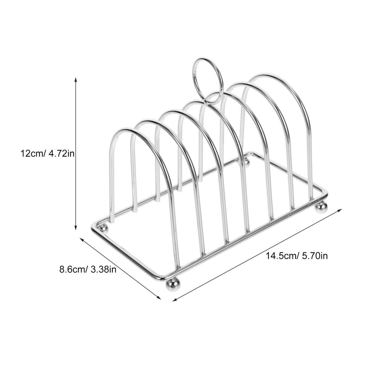 UPKOCH Edelstahl Toastständer Für 6 Scheiben Toasthalter Mit Ergonomischem Griff Küchenbrot Halter 14.5X8X7.8 cm Spülmaschinenfest Für Haushalt Und Küche