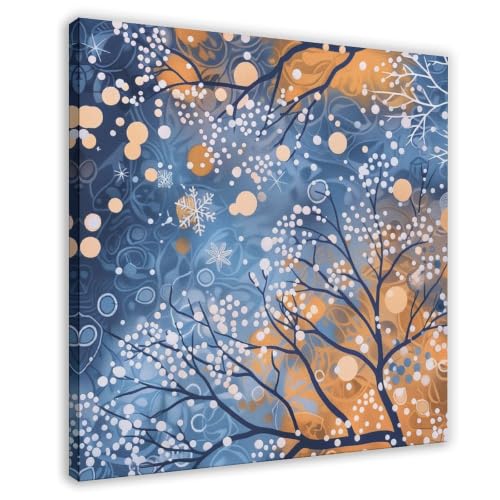 Impression abstraite de la nature hivernale habiller un mur vide