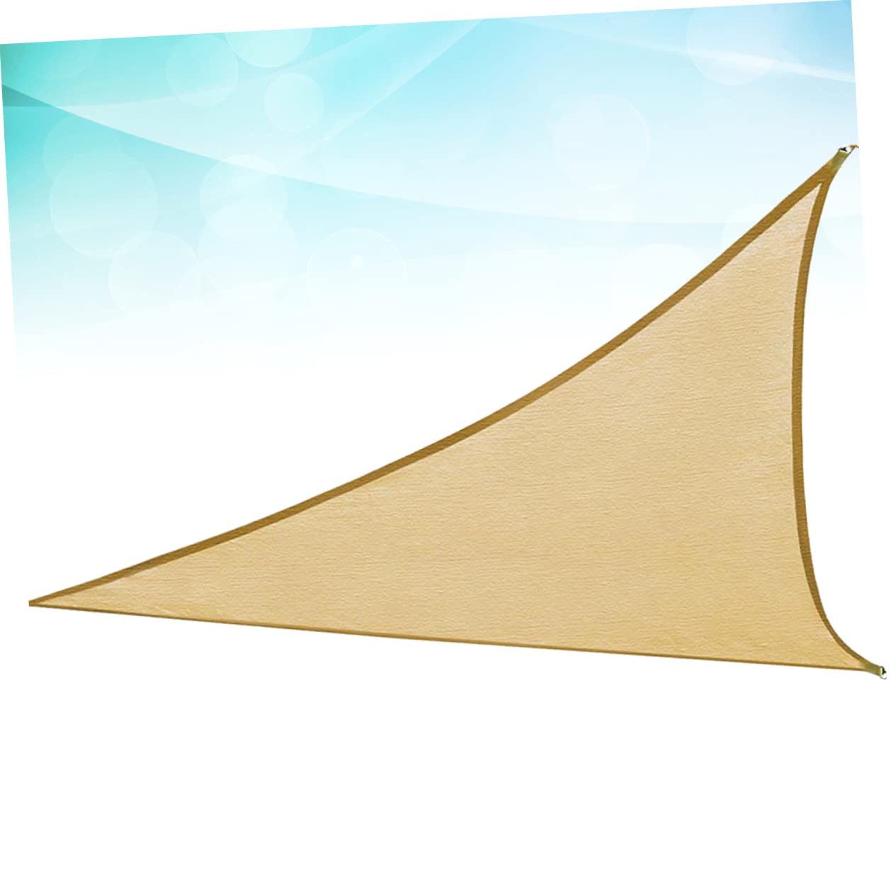Sun Shade Sail Triangolare Pe Beige UV Block con Corda | Atmosfera Estiva, per Piscina e Prato, Installazione Facile, Uso Tutto L'anno