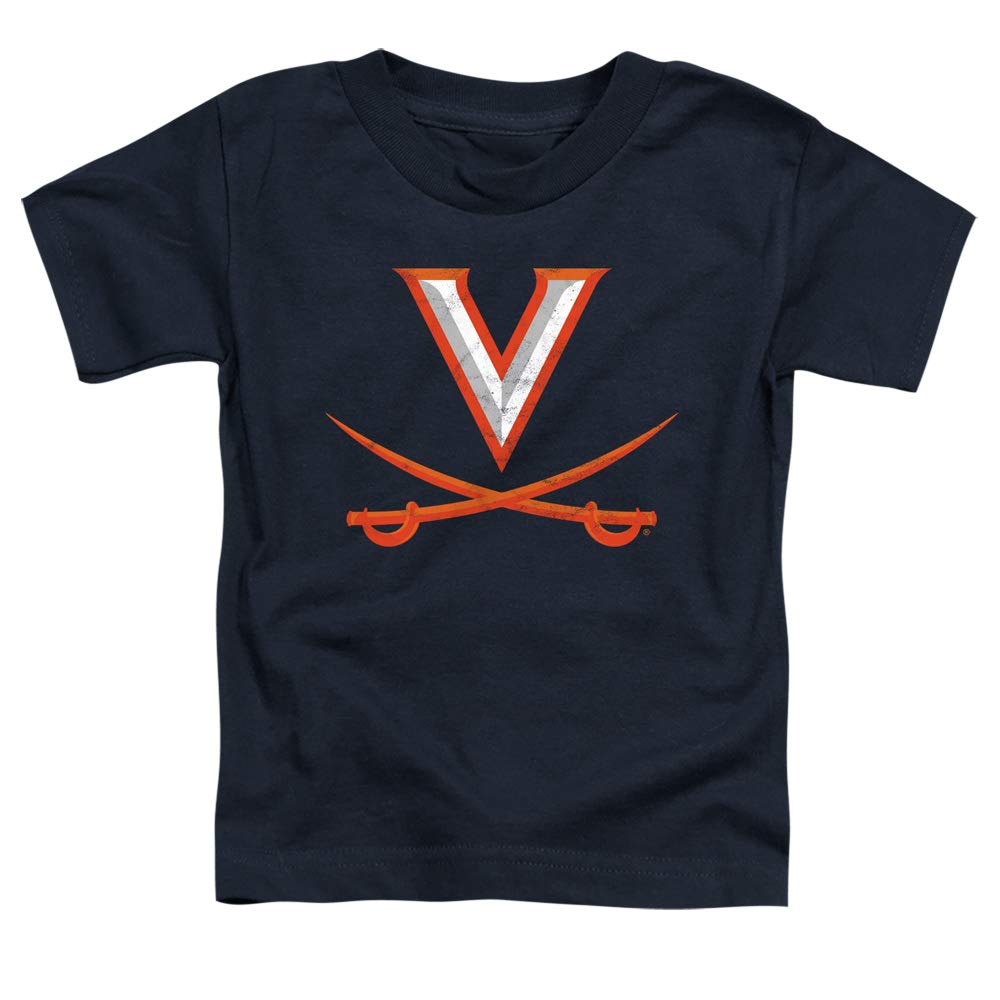 University of Virginia Official Primary Logo Unisex Toddler T Shirt,Navy, 4