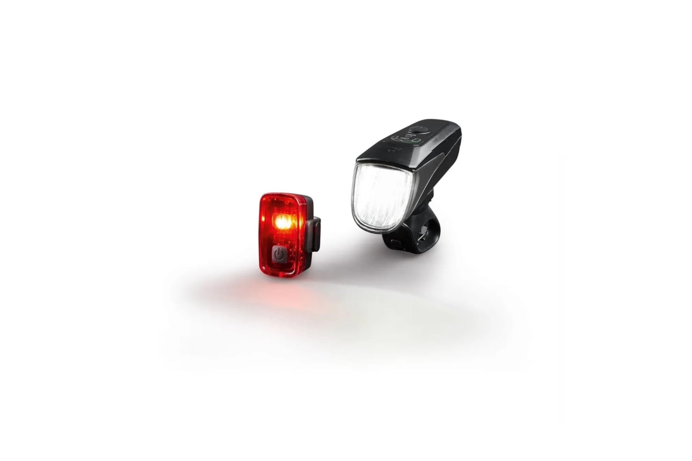 LED Fahrrad Leuchten Set mit USB-C Fahrradbeleuchtung Licht 15/30/70 Lux Automatische Lichtsteuerung Spritzwassergeschützt Passend für alle gängigen Fahrradtypen