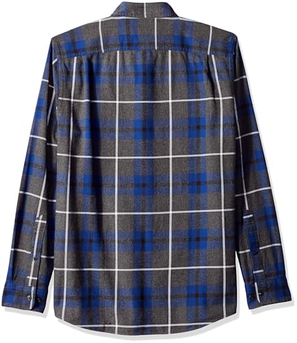 Image of Amazon Essentials Men's Regular Fit Long-Sleeve Flannel Shirt, Soft Brushed Cotton, Lightweight yet Warm