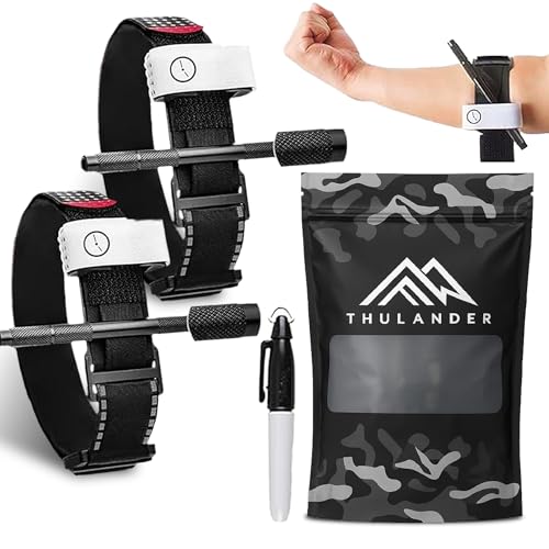 Pack 2 Torniquetes Tácticos con Varilla de Aluminio + Bolígrafo de Emergencia – Kit Supervivencia y Primeros Auxilios Militar, Policial, IFAK, Coche, Outdoor – Hemorragias y Uso Profesional