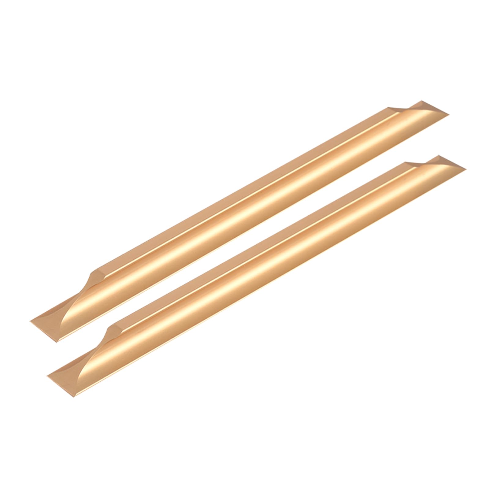 Boutons de tiroir or mat et poignées dorées de 600 mm au design minimaliste