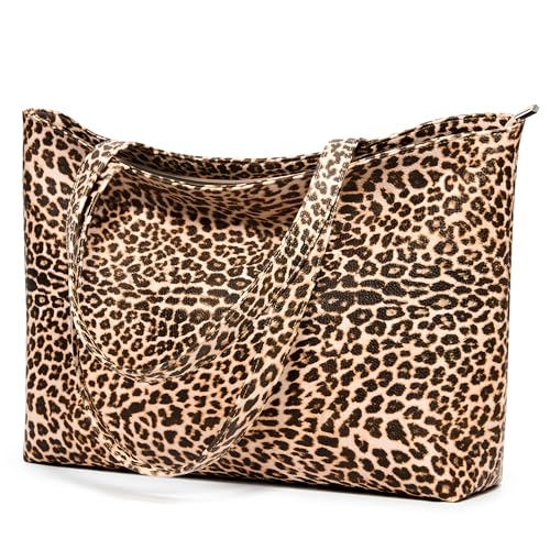 Image of KALIDI Tote Bag Zipper Shoulder Bag Faux Leather Purses Satchel for Women Casual Handbag Work Dating College