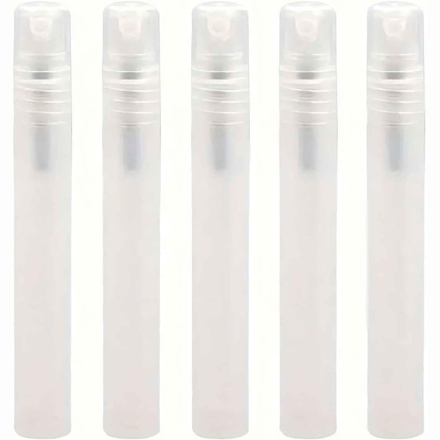 Nbiwtowo 5 Pcs Refillable Travel Spray Bottles, 8Ml Matte Plastic Fine Mist Spritzer Bottles For Perfume, Makeup Tool, Travel