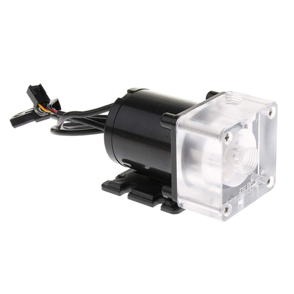 Bomba de agua portátil, bomba sumergible, circulación refrigeración 12 V, 0,5 A, silenciosa, for CPU, tanque fría, regulación velocidad PWM integrada, combinado