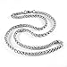 MASOP Men's Titanium Stainless Steel Wheat Chain Link Necklace 5mm Wide 20 Inch