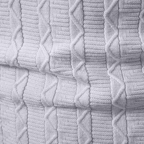 Quarter Zip Sweater Men Stand Collar Pullover Cable Knit Long Sleeve Sweater Slim Fit Pullover Sweater Fall Winter Tops4