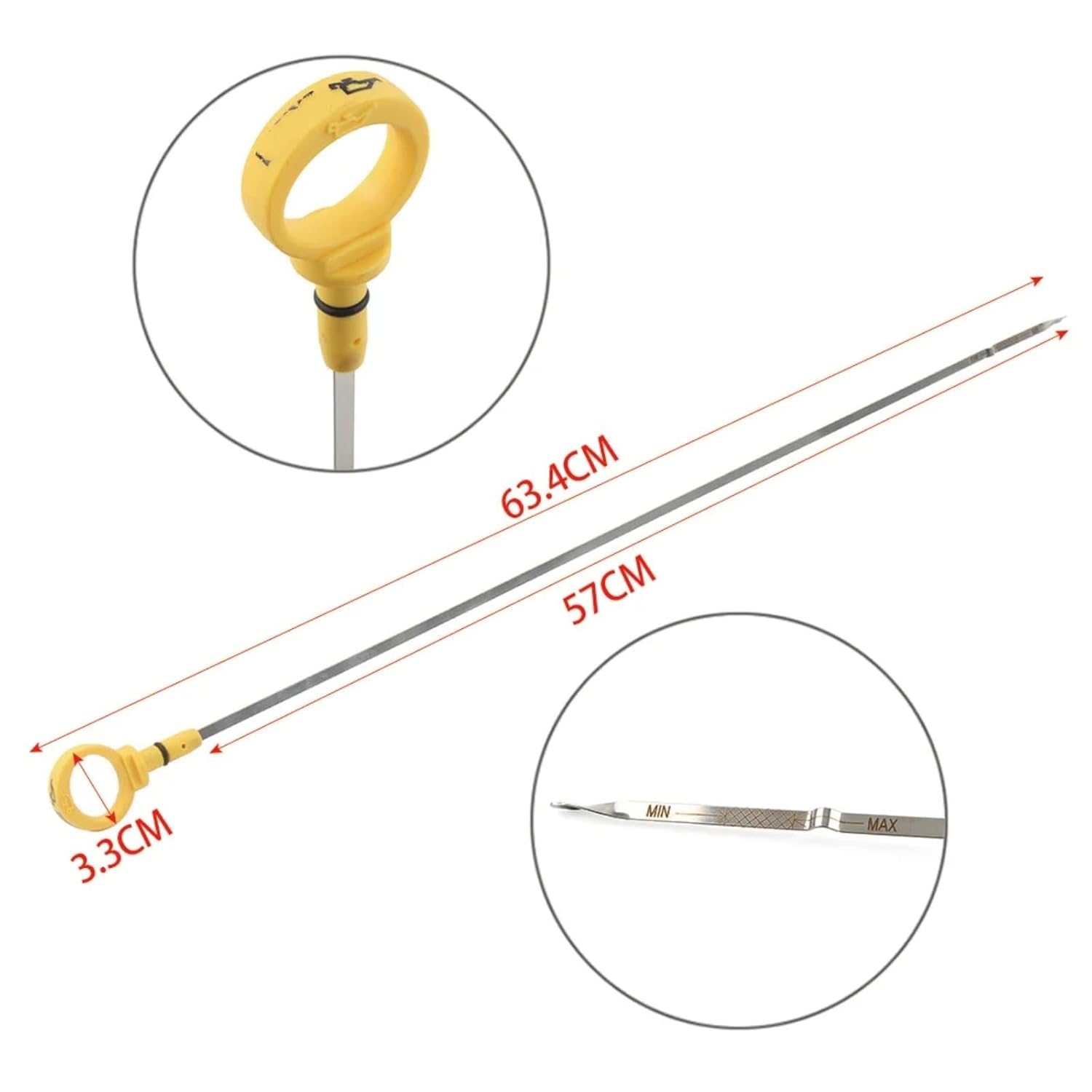 Car Oil Dipstick Oil Level Sensors for Chrysler 300 2005 2006 2007 2008 2009 2010 2.7L V6 Engine Oil Level Dipstick Fluid Accessories 04792863AB