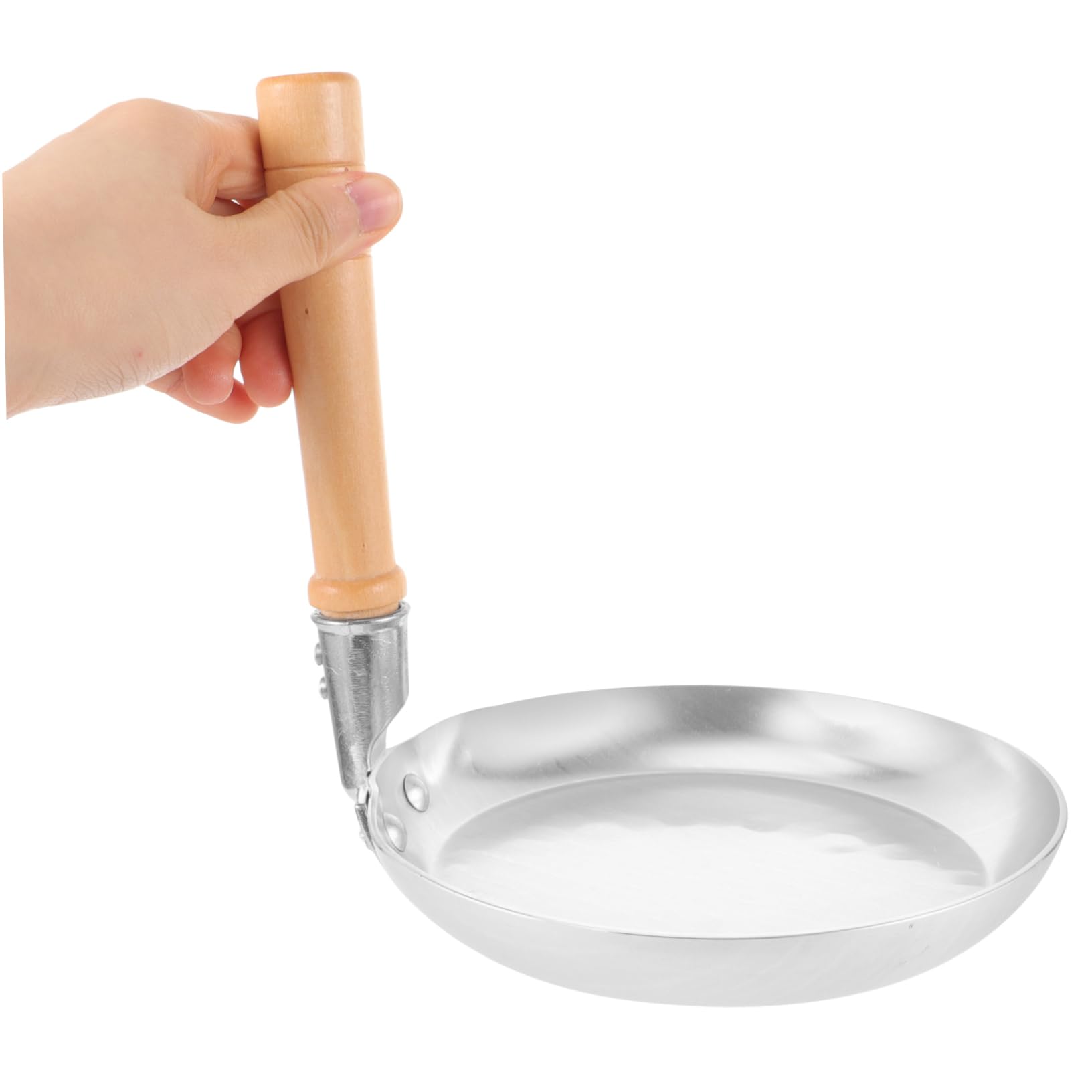 Hemobllo 2 Pezzi Padella Per Frittate Padella Antiaderente Cucina Frittura Panne Di Frittate Padella D'uovo Piccolo Omelette Pan Padelle Per Uova Antiaderenti Padella in Acciaio Di Legno