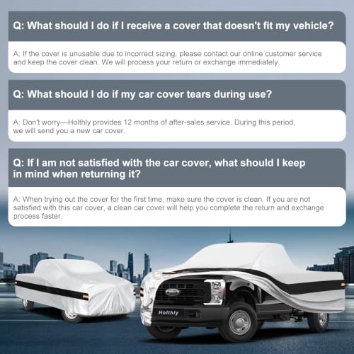 Image of 10 Layers Truck Cover Waterproof All Weather Custom Fit Ford F-250 F-350(2001-2026) SuperCrew Short Bed, Outdoor Full Exterior Pickup Car Cover Sun Rain Snow Ice Protection. Sliver