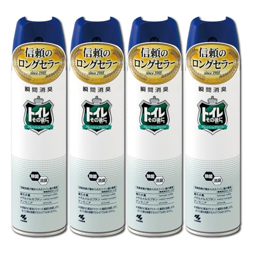 【まとめ買い】小林製薬 トイレその後に 消臭芳香剤 トイレ用 フレッシュグリーン スプレータイプ280ml (4本セット)