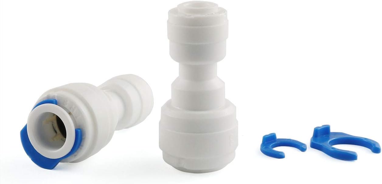 E-outstanding Quick Straight Connector 5PCS 1/4inch to 3/8inch OD Quick Straight Push Connector Water Tube Pipe Fitting Kit for RO Water Systems Purifiers Filters