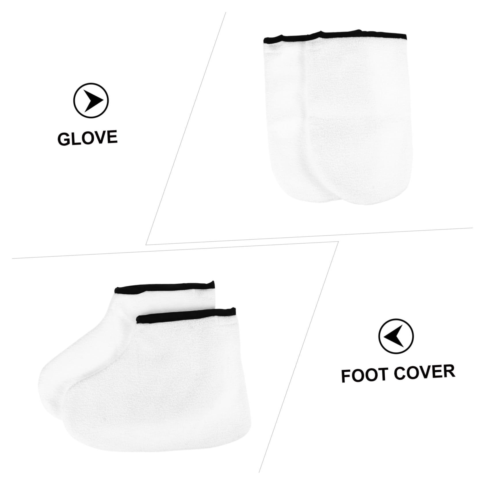 FRCOLOR 6pares Guantes y Botas De Cera Para Baño De Paraffina Cubiertas Aislantes Para Pies Para Cuidado Profesional y Uso Casa
