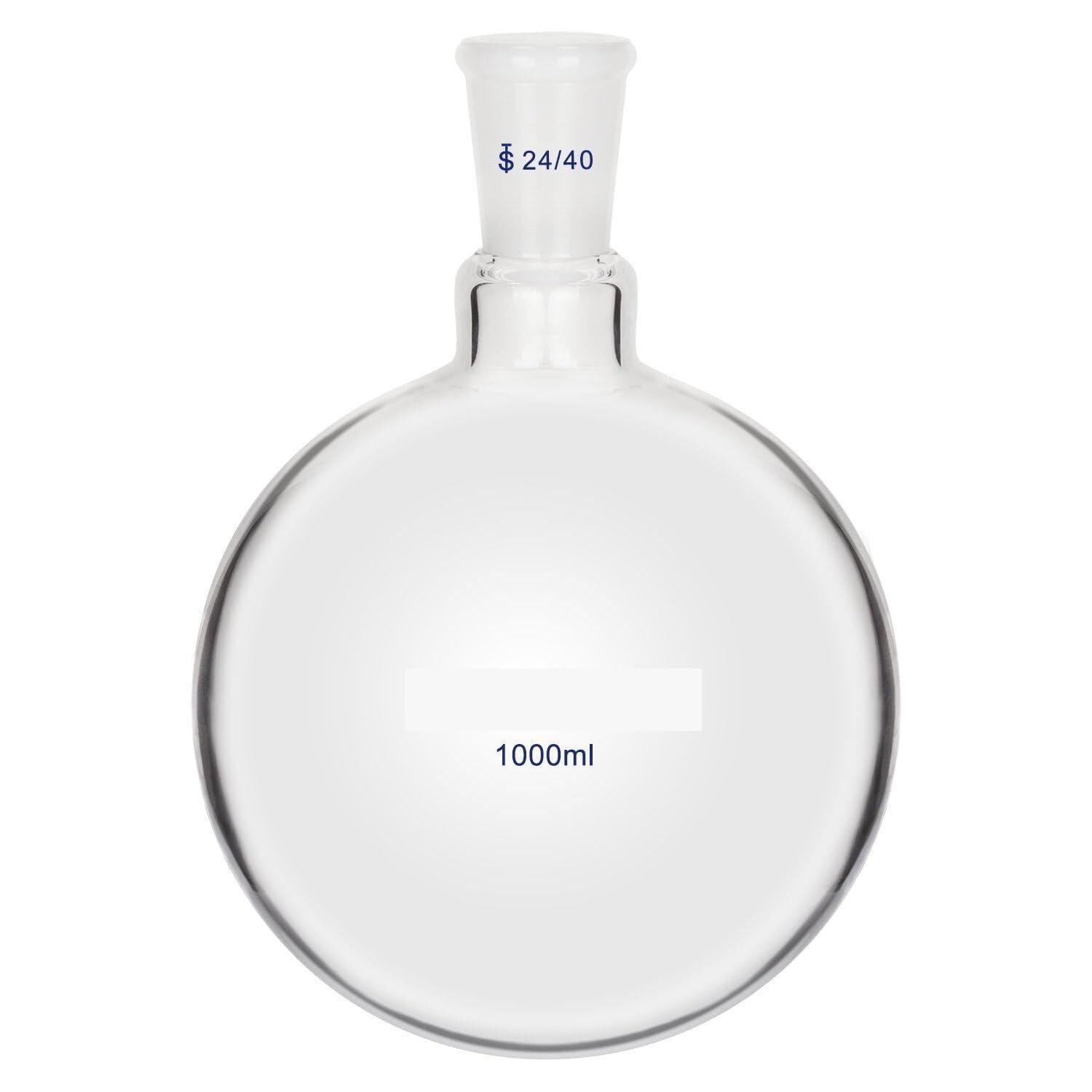 Frasco de fondo redondo de vidrio de borosilicato, Pared gruesa, Cuello corto, Junta 24/40, 100 ml(1000 ml)