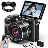 デジカメ 8K 8800万画素 一眼レフカメラ WIFI転送機能 スマホに送れる デジタルカメラ 18Xデジタルズーム AFオートフォーカス ウェブカメラ LEDライト180度回転 3.0インチ IPS スクリーン 自撮り 64GB Micro SDカード付き 2500mAH 大容量 バッテリー 付き 操作簡単 学生や初心者向け