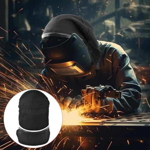 Welding Helmet Cover,2Pcs Welding Helmet Cover and Helmet Bib Set, Full Protection Welding Hood Welding Accessories with Press Fit Seal Fits Most Welding Helmets - Image 9