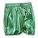 Mens Fashion Shiny Shorts Sexy Sparkly Rave Outfits Elastic Waist Casual Booty Shorts with Pockets Green